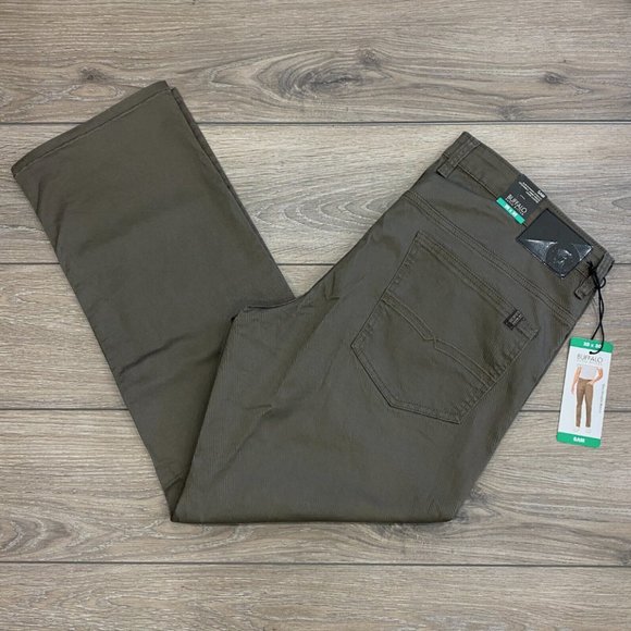 Buffalo SAM Men's Brown Denim Jeans Size 38 x 30" Straight Leg Slim Fit - Picture 1 of 13